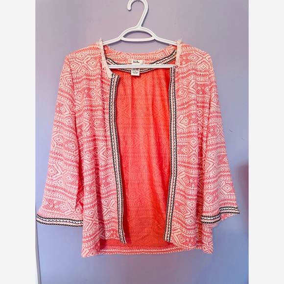 ISELA open front Aztec print cardigan - Picture 2 of 5